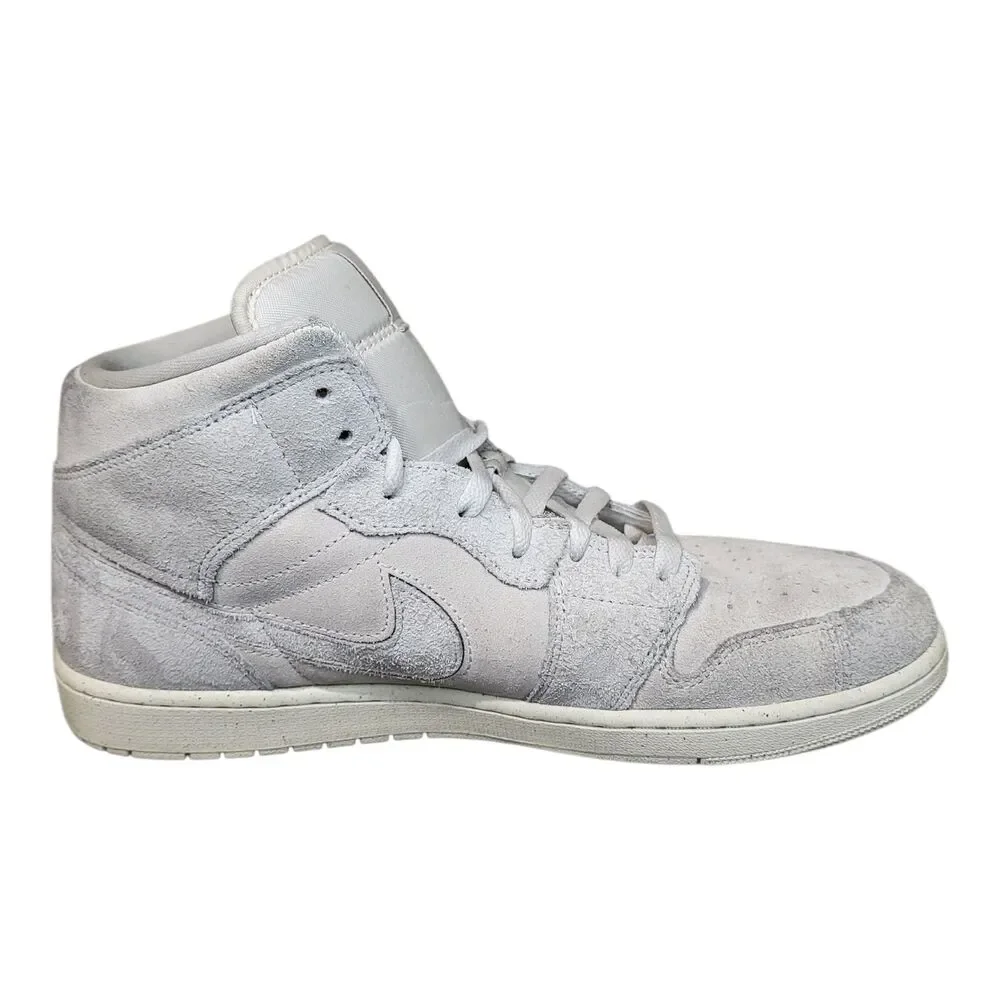 Nike Air Jordan Retro 1 Mid Se Craft Pale Ivory Sail FQ3224-100 Men Size 12-Box